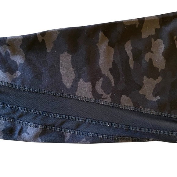 MARISSA OLIVIA Women's size XL Black Gray Camouflage Leggings Elastic Waistband - Picture 5 of 9